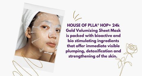 HOP+ 24k Gold Volumizing PLLA Sheet Mask