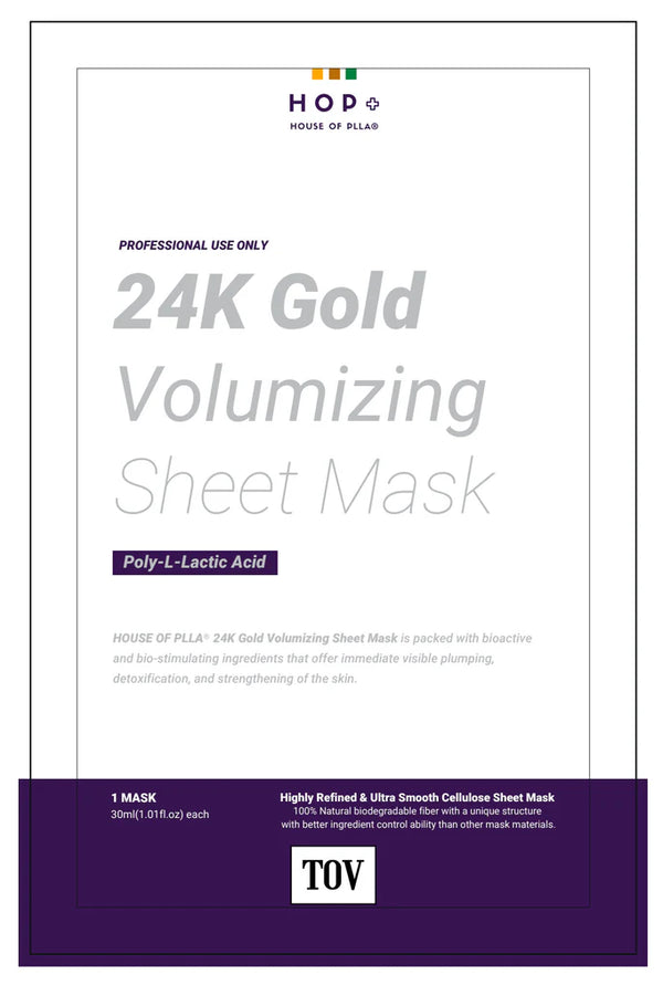 HOP+ 24k Gold Volumizing PLLA Sheet Mask